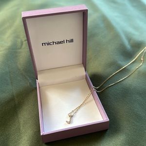 Gold & Diamond J necklace